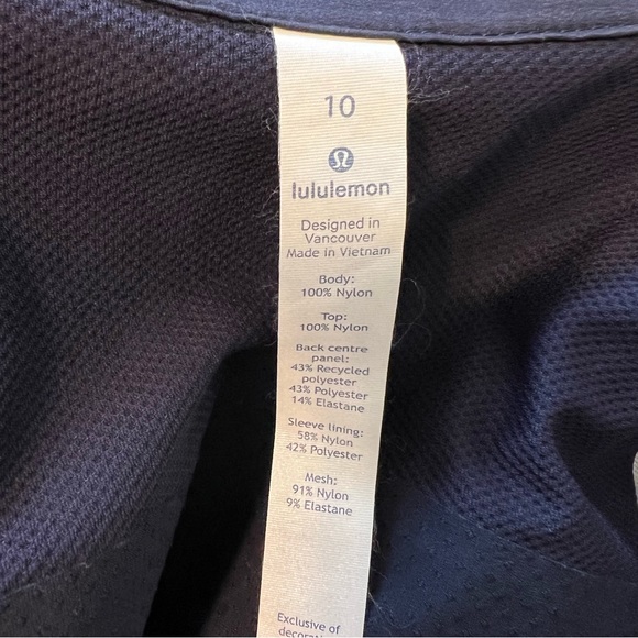 Lululemon Run On Jacket 10 Blue womens Midnight Navy Waterproof Windbreaker - Picture 7 of 16